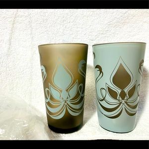 Partylite Lotus Scroll Votive Pair